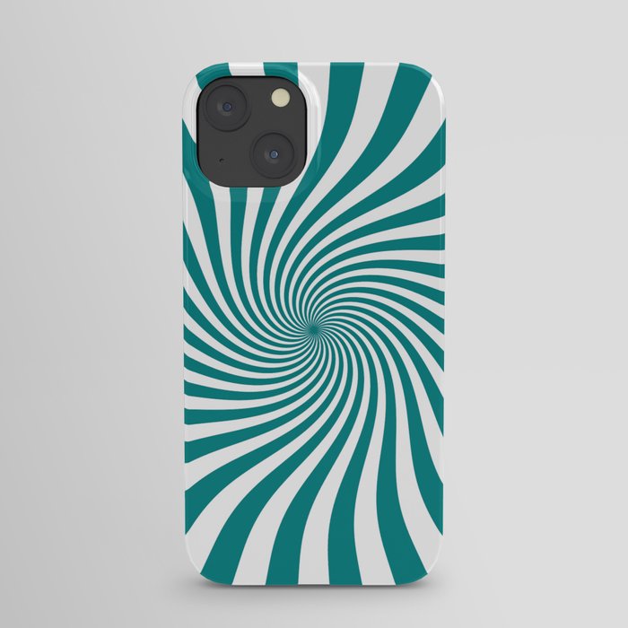 Swirl (Teal/White) iPhone Case