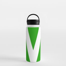 Letter M (White & Green) Water Bottle