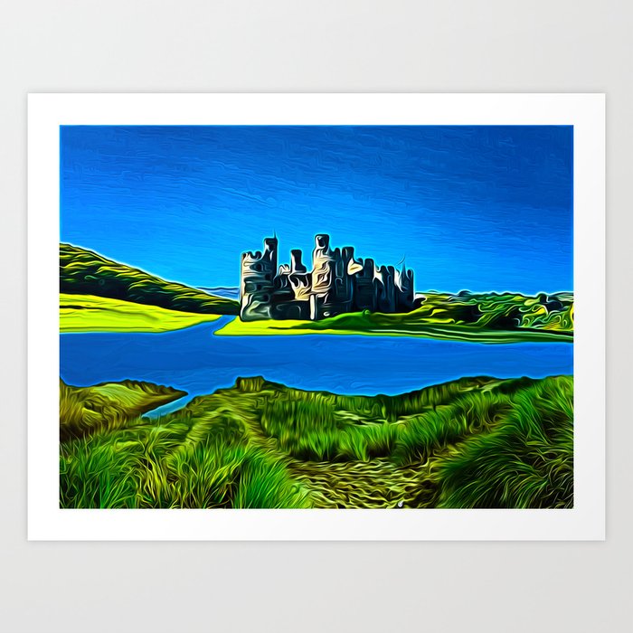 Conway Castle Digital Art Art Print