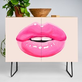 Fashion pink lips I Credenza