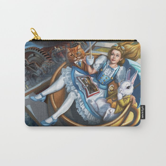 Steampunk Alice in Wonderland Teacups  Carry-All Pouch