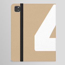4 (White & Tan Number) iPad Folio Case