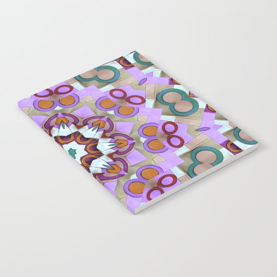 Pink Retro Leather Mandala Notebook