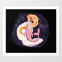 Virgo mermaid Art Print