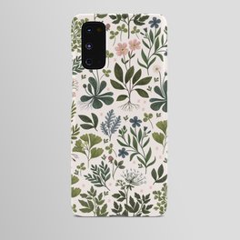 Herbarium ~ vintage inspired botanical art print ~ white Android Case