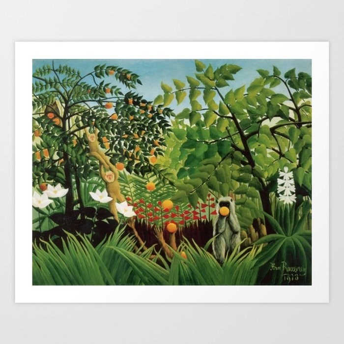 Henri Rousseau Exotic Landscape Art Print