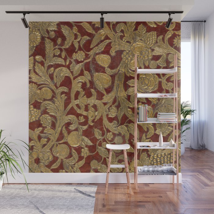 Japanese Floral Design Wall Mural