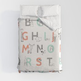 Animal Alphabet Duvet Cover