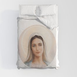 Virgin Mary, Mother of God,  Our Lady of Medjugorje Duvet Cover
