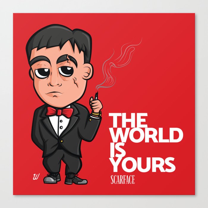 Scarface The World Is Yours Canvas Print By Wallacedesignco
