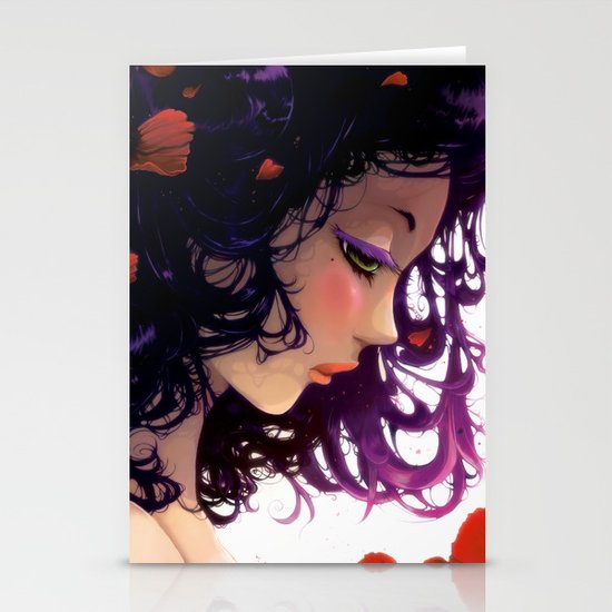 Les fleurs rouges... Stationery Cards