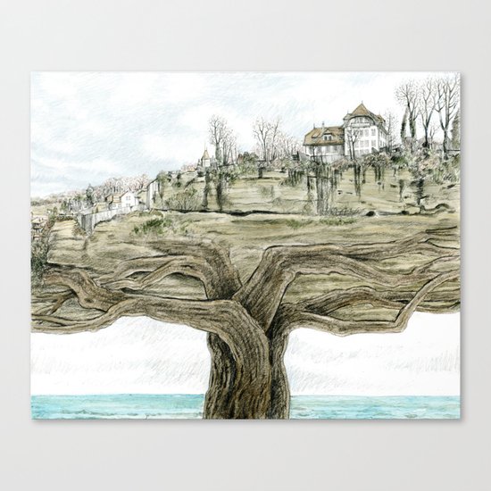 Tree city Canvas Print