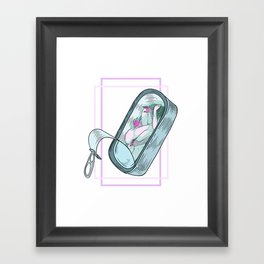 Canned Girl Framed Art Print