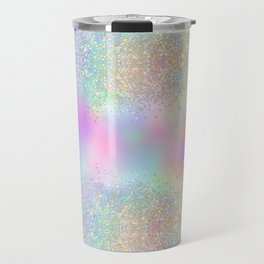 Pretty Rainbow Holographic Glitter Travel Mug