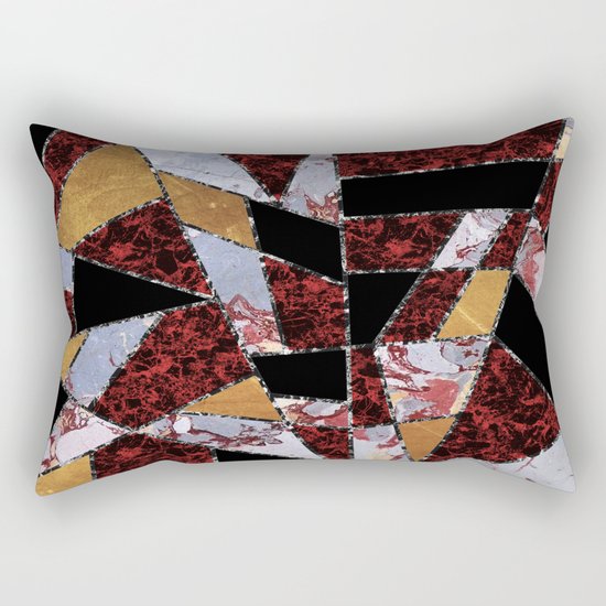 Abstract #459 Stone and Metal Shards Rectangular Pillow