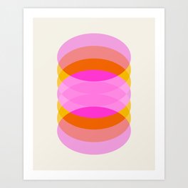 Cylinder in Pink and Orange Art Print