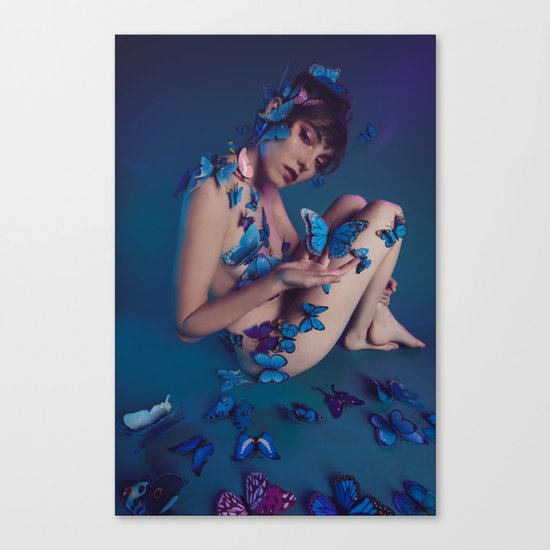 Butterfly Fly Free Canvas Print