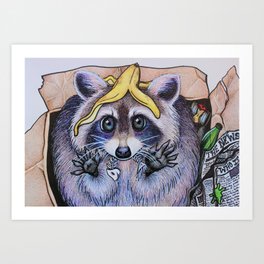 Guilty Trash Panda Art Print