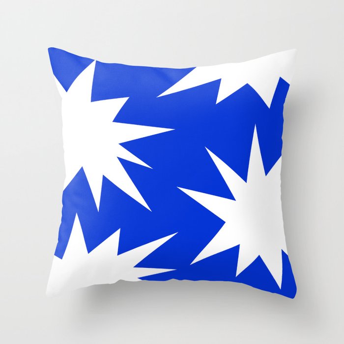 Abstract geometric pattern - blue Throw Pillow