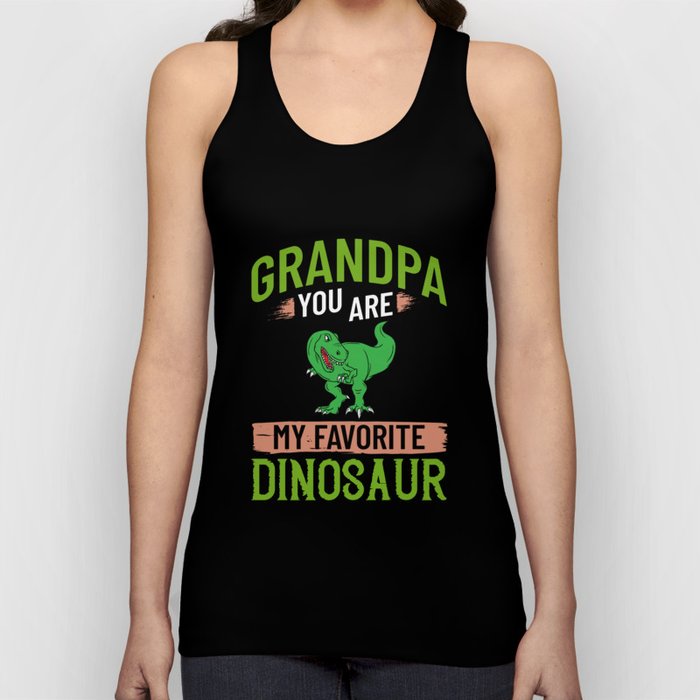 Dinosaur Grandpa Saurus Grandpasaurus Tank Top