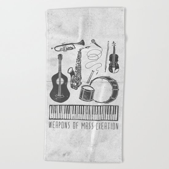 Weapons Of Mass Creation - Music (on paper) Beach Towel