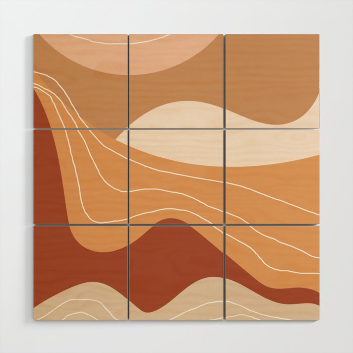 Abstract Desert Wood Wall Art
