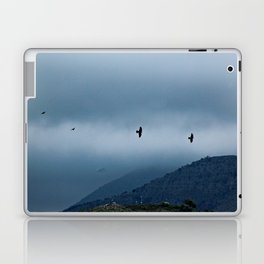 Ravens Birds Flying Clouds Mountains Landscape Laptop Skin