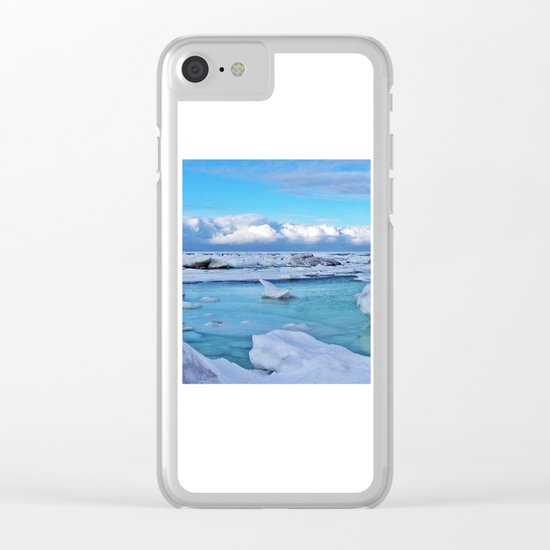 Frozen, and clouds on the Horizon Clear iPhone Case
