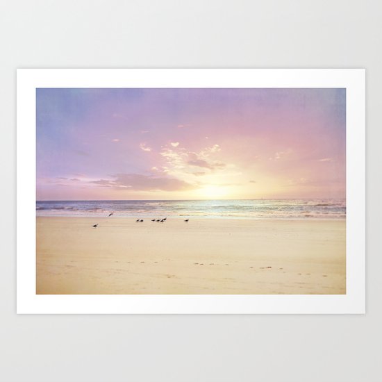 the beach is my happy place Art Print