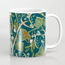 Royal Garden Art Nouveau | Deep Teal Coffee Mug