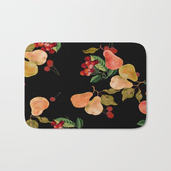 cherries and pears Bath Mat