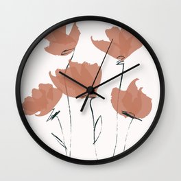Poppies of California Wall Clock