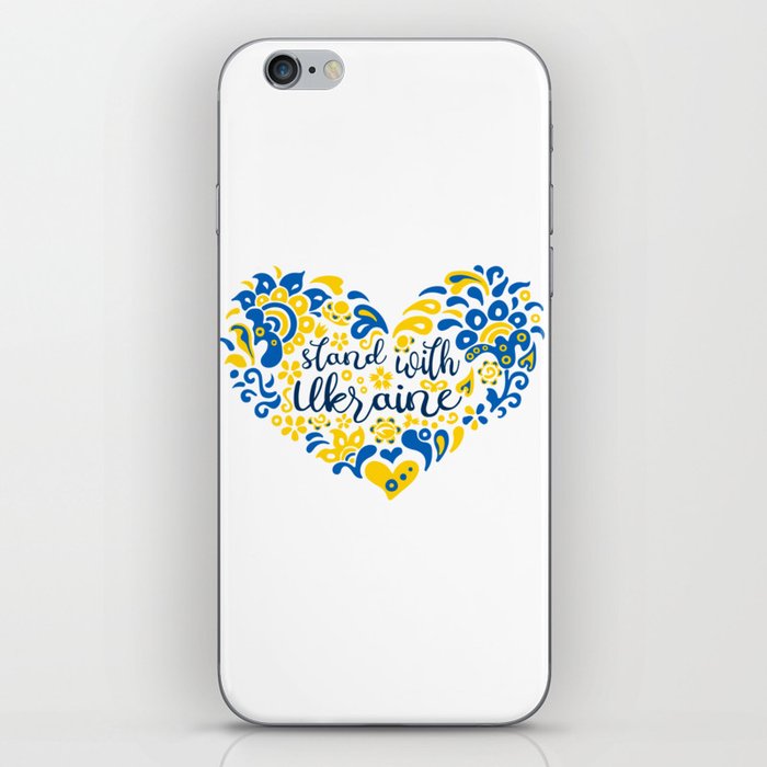 Stand with Ukraine inspirational words iPhone Skin