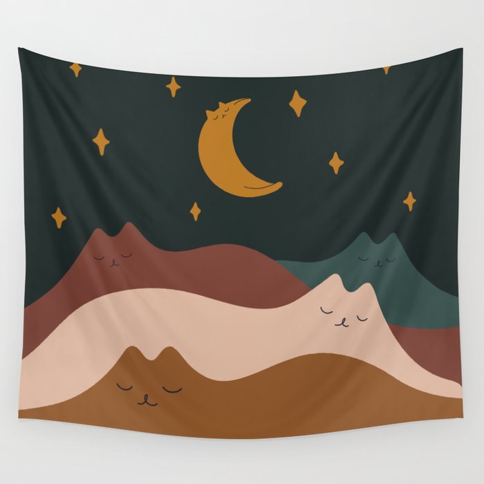 Cat Landscape 133 Wall Tapestry