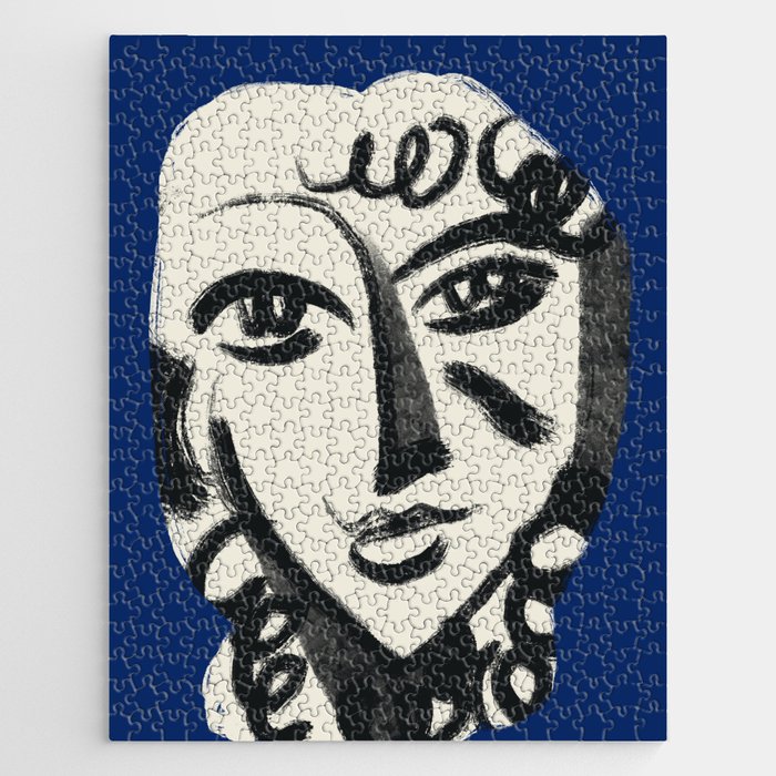 Portrait in blue 03 Jigsaw Puzzle