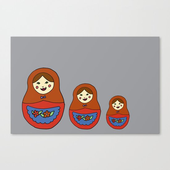 3 Matroyshkas Canvas Print