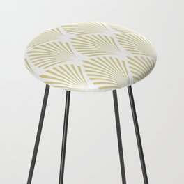 Yellow and White Elegant Scallop Fan Pattern - Diamond Vogel 2022 Popular Color Fire Dance 0799 Counter Stool