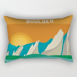Boulder, Colorado - Skyline Illustration by Loose Petals Rectangular Pillow