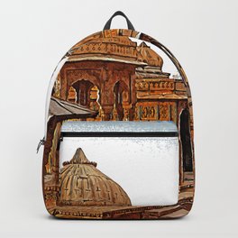 Bada Bagh, Rajasthan state of India color art Backpack