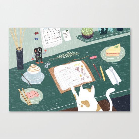 Dear Diary Canvas Print