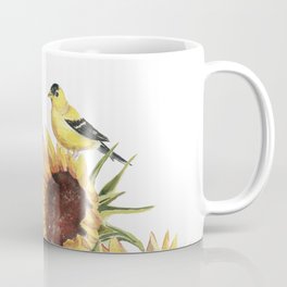 Sunflowers and Goldfinch  Coffee Mug
