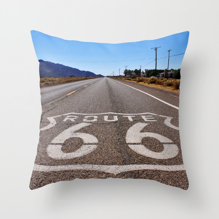 Historic Route 66 Throw Pillow