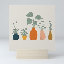 Cat and Plant 9 Mini Art Print