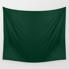 Dark Green Solid Color Popular Hues Patternless Shades of Green Collection - Hex Value #013220 Wall Tapestry