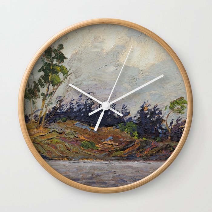 Tom Thomson - Early Morning, Georgian Bay - Canada, Canadian Oil Painting - Group of Seven Wall Clock