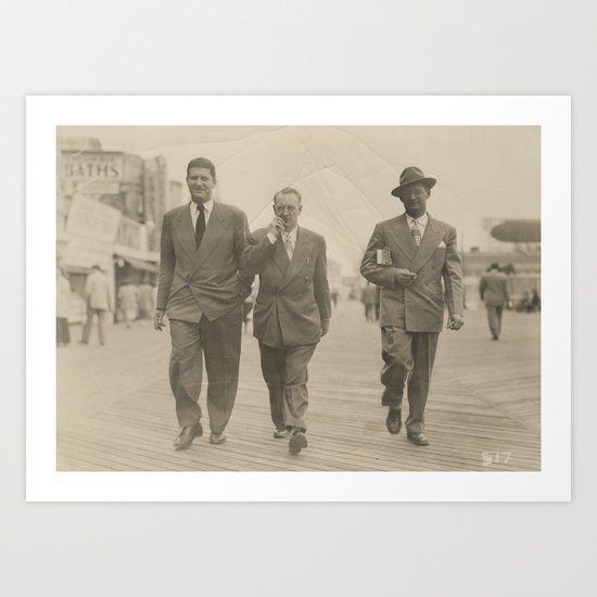 Vintage Suits on the Boardwalk Art Print