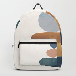 Balancing Stones 31 Backpack | Pattern, Line, Shapes, Color, Nature, Minimalism, Blue, Rock, Soft, Stones 