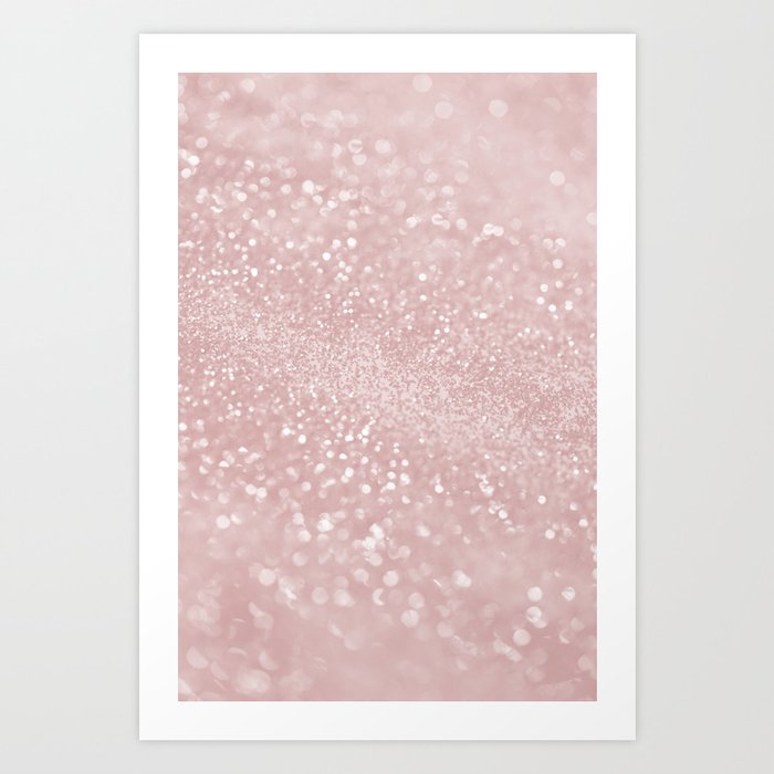 Blush Princess Glitter #2 (Faux Glitter) #shiny #decor #art #society6 Art Print