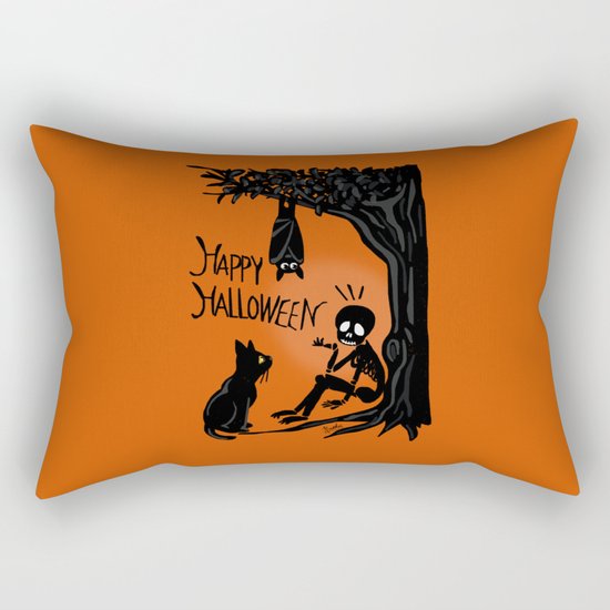 Halloween with the skull Rectangular Pillow