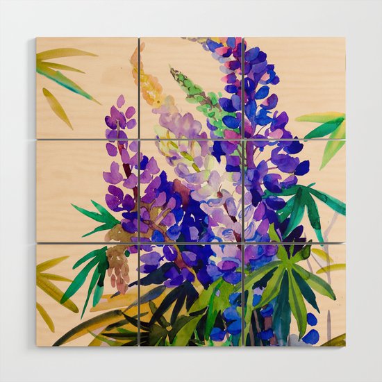 Lupine Flowers Wood Wall Art By Mmartabc Society6